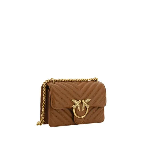 Mini Love Leather Shoulder Bag - Pinko - Modalova