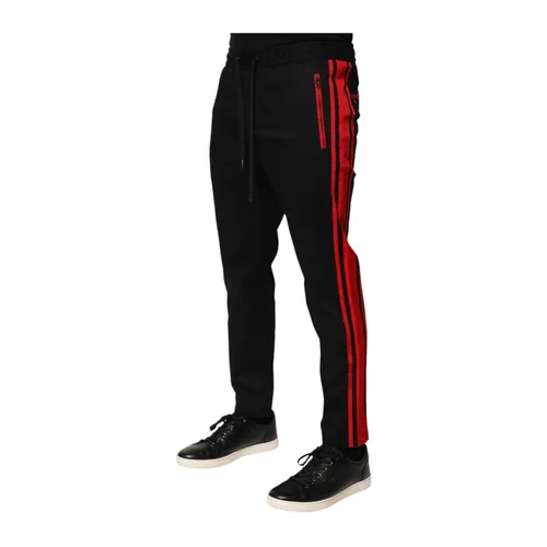 Red Stripe Logo Jogger Sweatpants - Dolce & Gabbana - Modalova