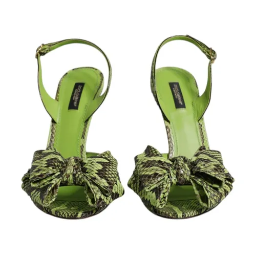 Python Animal Print High Heel Sandals - Dolce & Gabbana - Modalova