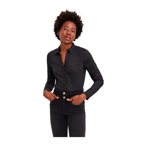Black V-Neck Collared Blouse Bodysuit - Vero Moda - Modalova