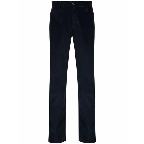 Blue Corduroy Slim Cut Trousers - Jacob Cohën - Modalova