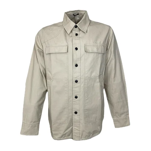 Structured Beige Overshirt Jacket - Denham - Modalova