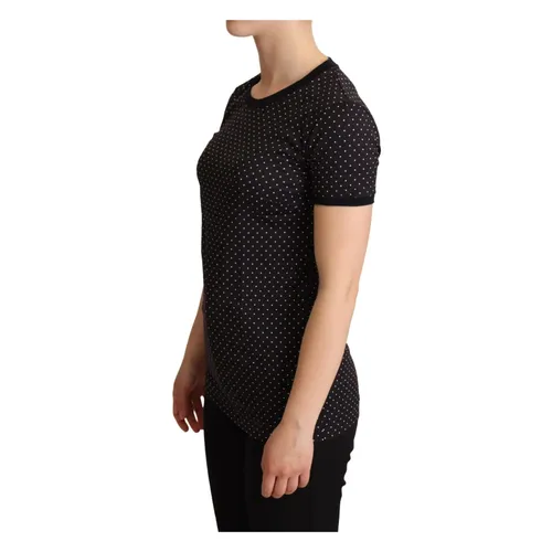 Polka Dot Crewneck Top - Dolce & Gabbana - Modalova