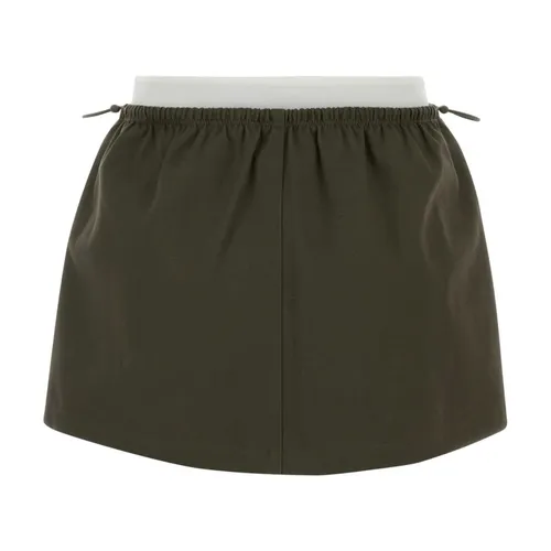 Mid-Rise Mini Logo Elastic Skirt - Alexander Wang - Modalova