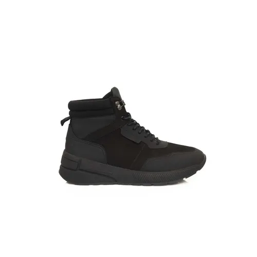 Black Leather High Top Sneaker - Cerruti 1881 - Modalova