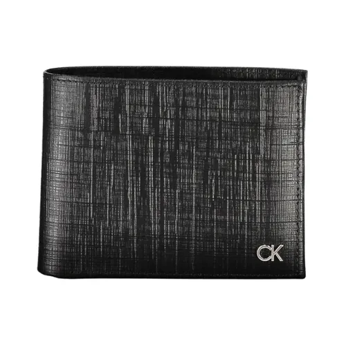 Billetera de Cuero Negra - Calvin Klein - Modalova