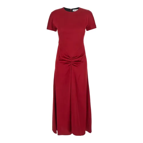 Gathered Waist Midi Dress - Victoria Beckham - Modalova