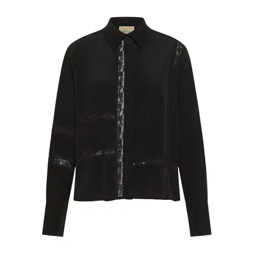 Camicia Boxy in Seta con Inserti in Pizzo - Momoni - Modalova