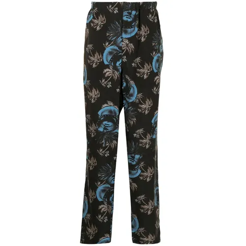 Palm Tree Print Straight Leg Trousers - Undercover - Modalova