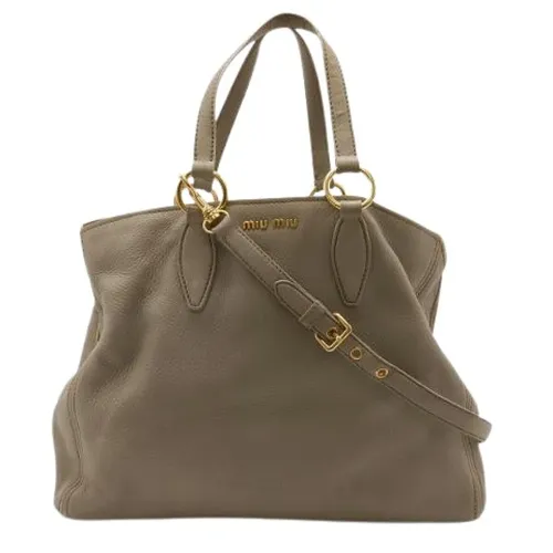 Pre-owned Leather Shoulder Bag - Miu Miu Pre-owned - Modalova