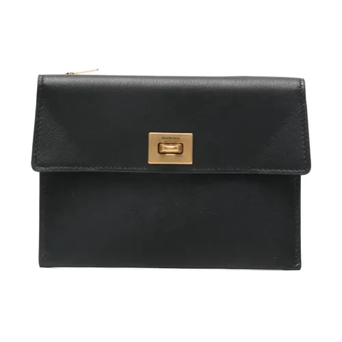 Billetera de Cuero con Cierre Giratorio - Balenciaga - Modalova