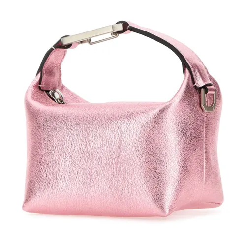 Pink Leather Moonbag Handbag - Eéra - Modalova