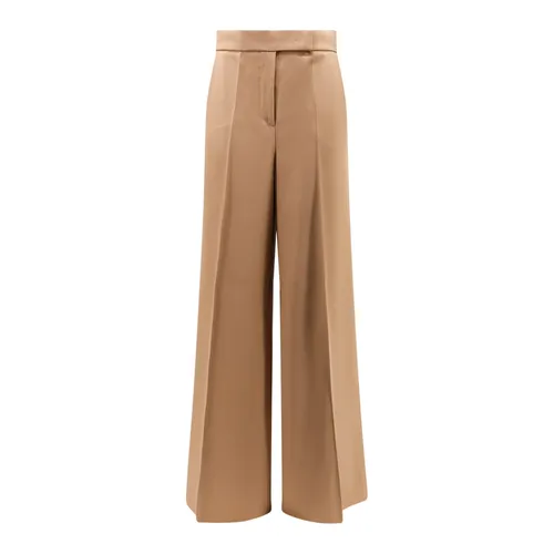 Wide Leg Virgin Wool Trouser - Max Mara - Modalova