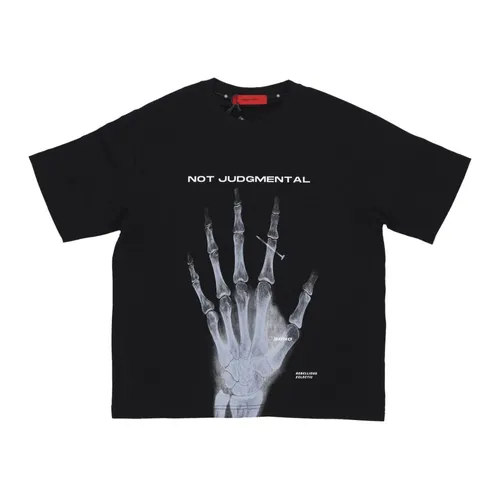 Devil Logo Print Crew Neck T-shirt - Acupuncture - Modalova