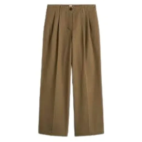 Relaxed Twill Trousers - TotêMe - Modalova
