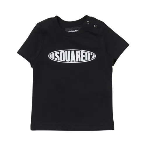Black Crew Neck Tee for Infants - Dsquared2 - Modalova