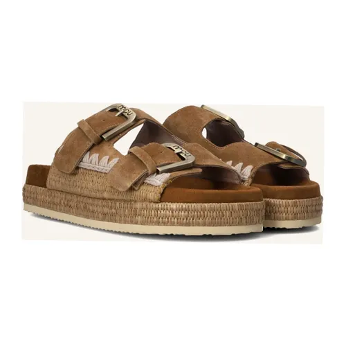 Two-Buckle Sandal Raffia Wrapping - Mou - Modalova