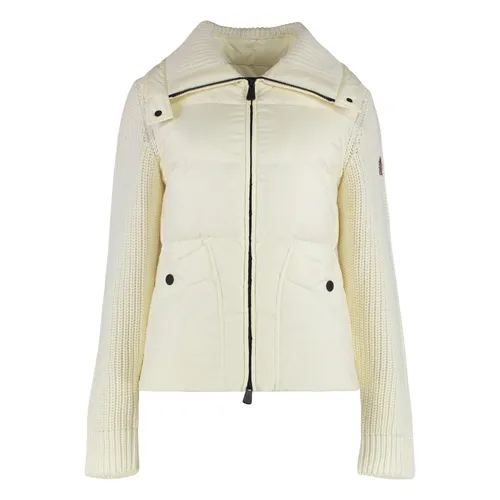 Quilted Wool Cardigan with Zip - Moncler - Modalova