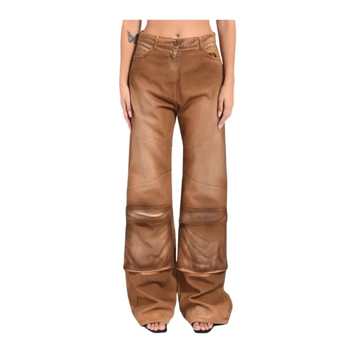 Spray-effect Denim Cargo Trousers - Msgm - Modalova