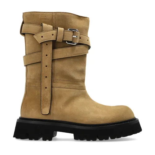 Botines de Tobillo de Ante - Moschino - Modalova