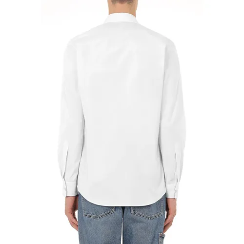 White Cotton Regular Fit Shirt - Moschino - Modalova