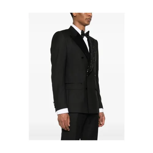 Sequin-Lapel Double-Breasted Blazer - Dolce & Gabbana - Modalova