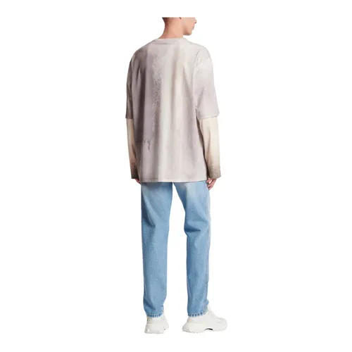Sprayed Double Layer Long-Sleeve T-Shirt - Balmain - Modalova