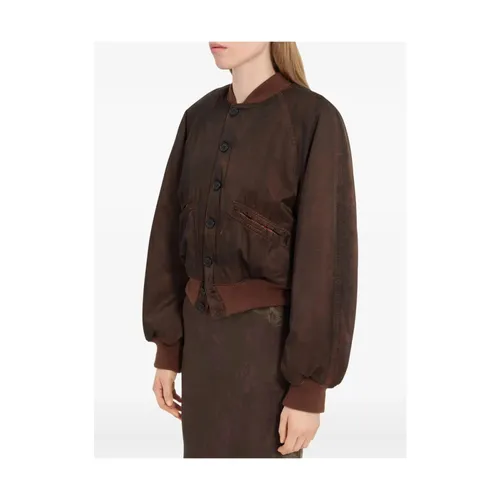 Brown Balloon Sleeve Outerwear Jacket - MM6 Maison Margiela - Modalova