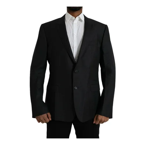 Slim Fit Wool Coat Blazer - Dolce & Gabbana - Modalova