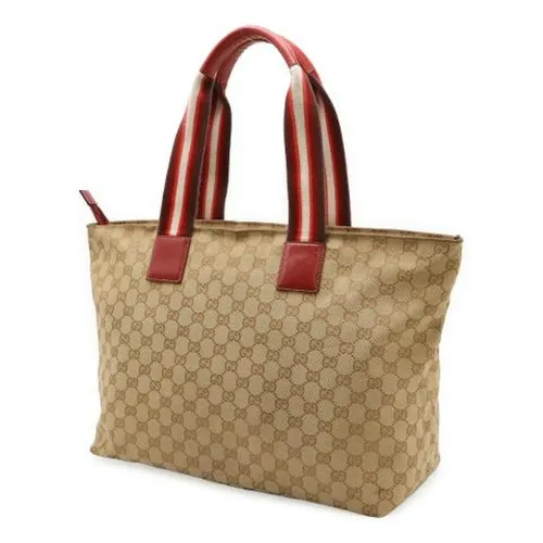 Pre-owned Vintage Canvas Tote Bag - Gucci Vintage - Modalova
