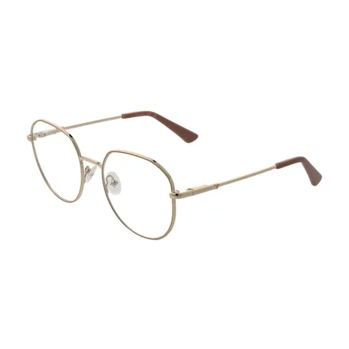 Round Metal Full-Rim Optical Frames with Demo Lenses - Guess - Modalova