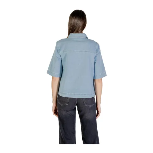 Short Sleeve Cotton Blazer with Automatic Buttons - Only - Modalova