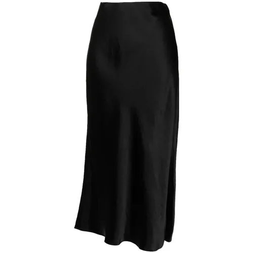 Satin Side-Slit Slip Skirt - Vince - Modalova