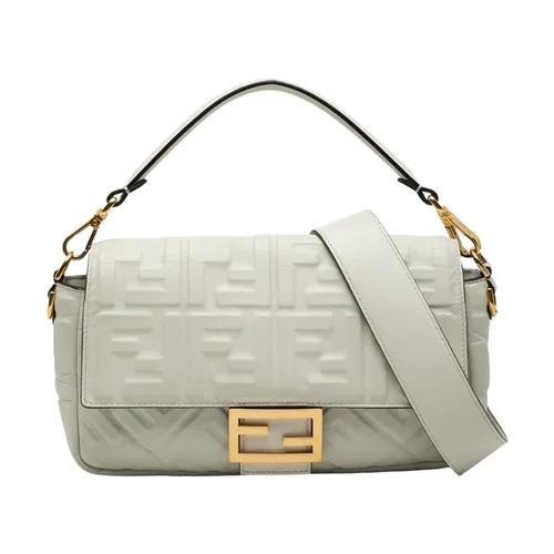 Pre-owned Embossed Leather Handbag - Fendi Vintage - Modalova