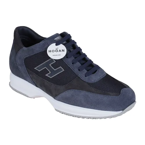 Blue Suede Interactive Sneakers - Hogan - Modalova