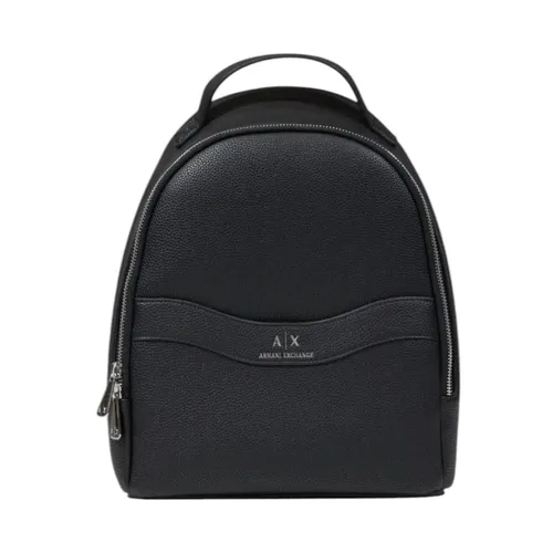 Plain Rucksack with Zip Fastening - Armani Exchange - Modalova