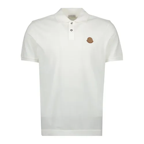 White Logo Polo Shirt - Moncler - Modalova