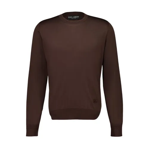 Silk Crewneck Pullover - Dolce & Gabbana - Modalova