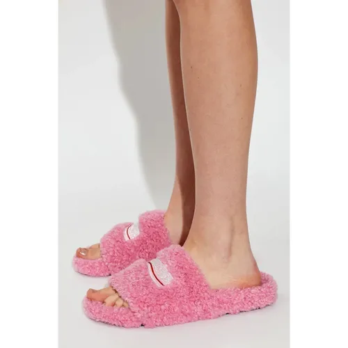 Furry Slide Sandal - Balenciaga - Modalova