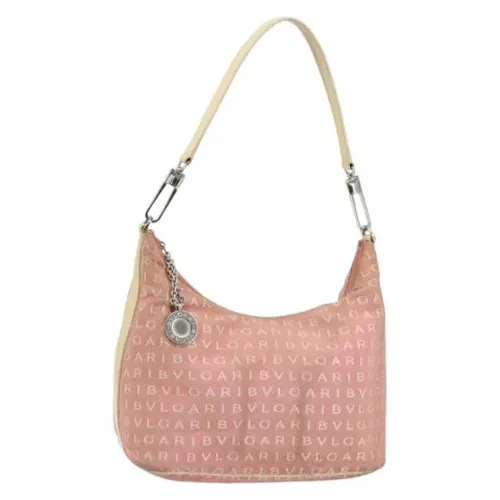 Pre-owned Vintage Canvas Shoulder Bag - Bvlgari Vintage - Modalova