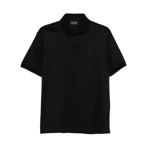 Lyocell Cotton Polo Shirt - Emporio Armani - Modalova
