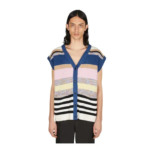 Striped Knit Cardigan - Soulland - Modalova