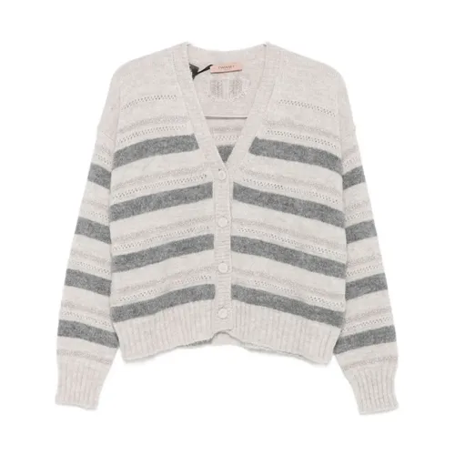 Gray Alpaca Blend Sweater - Twinset - Modalova