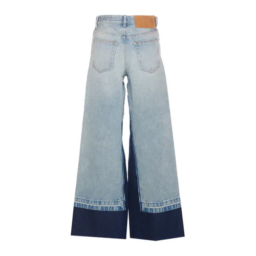 Wide Jeans with Patch Logo - MM6 Maison Margiela - Modalova