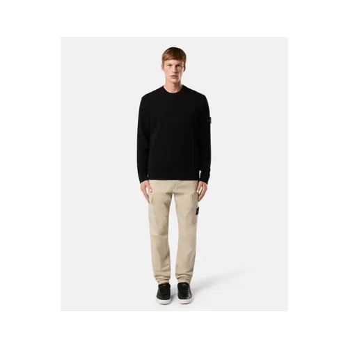 Black Wool Crewneck Sweater - Stone Island - Modalova