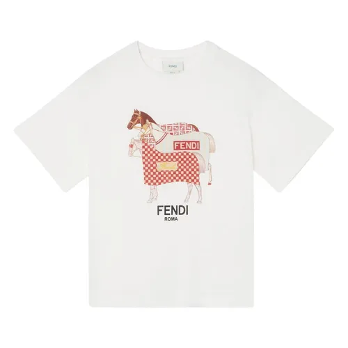 Horse Print T-Shirt - Fendi - Modalova