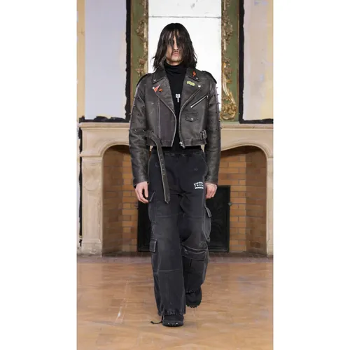 Black Denim Cargo Pants - Liberal Youth Ministry - Modalova