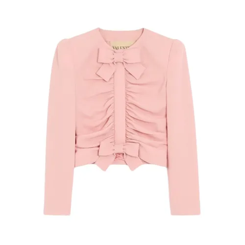 Cropped Jacket In Crispy Light Wool - Valentino - Modalova
