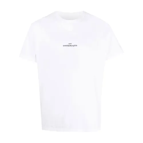 Distorted Logo White T-shirt - Maison Margiela - Modalova