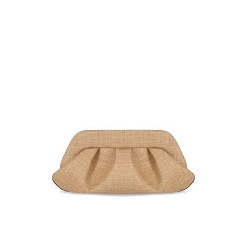 Raffia-effect Fringes Macadamia Clutch Bag - THEMOIRè - Modalova